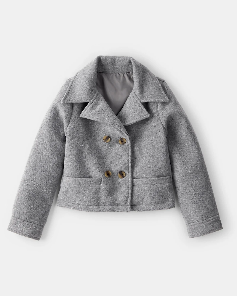 Girls Long-Sleeve Fashion Jacket - Grey