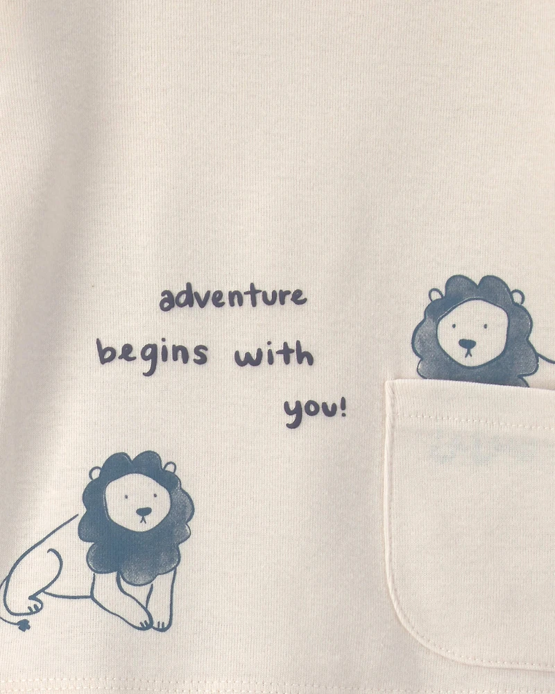 Baby Boy 4-Piece Lion Top & Pant Set