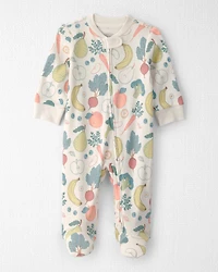 Baby Organic Cotton Sleep & Play Pyjama Veggie Fruit Print