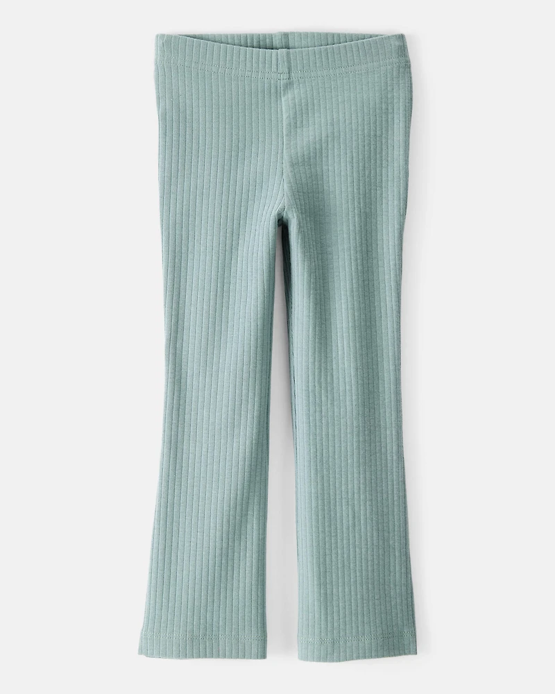 Toddler Girl Cotton Flare Active Pants - Green