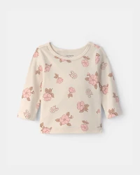 Baby Girl 2-Piece Floral Overall Set - Pink/Ivory