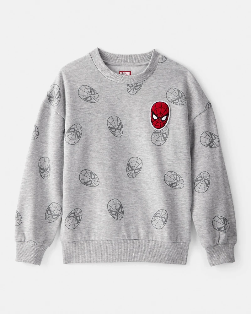Boys ©Marvel Spider-Man Pullover Sweatshirt - Grey