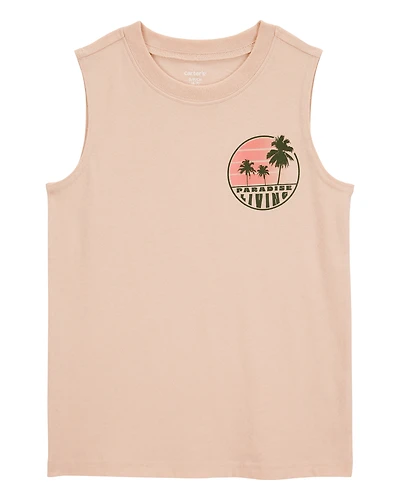 Kid Graphic Surf Tank - Brown
