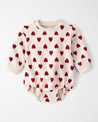 Baby Organic Cotton Bubble Forever Hearts Print