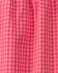 Girls Gingham Tank Top - Red