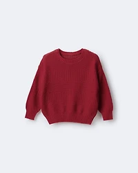 Toddler Cable-Knit Pullover Sweater - Red