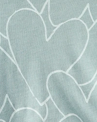 Baby Girl Heart Long-Sleeve Peplum  Top - Green