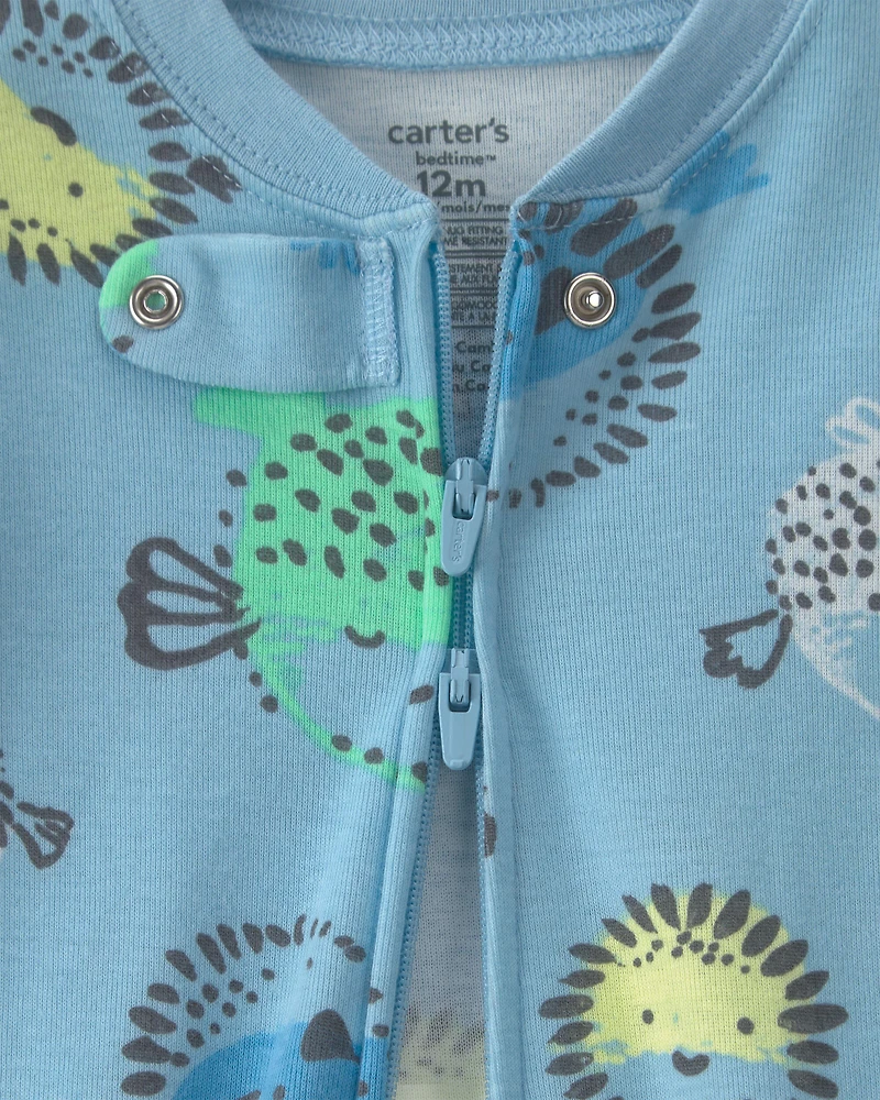 Baby Boy Pufferfish 100% Cotton 2-Way Zip 1-Piece Pyjama - Blue