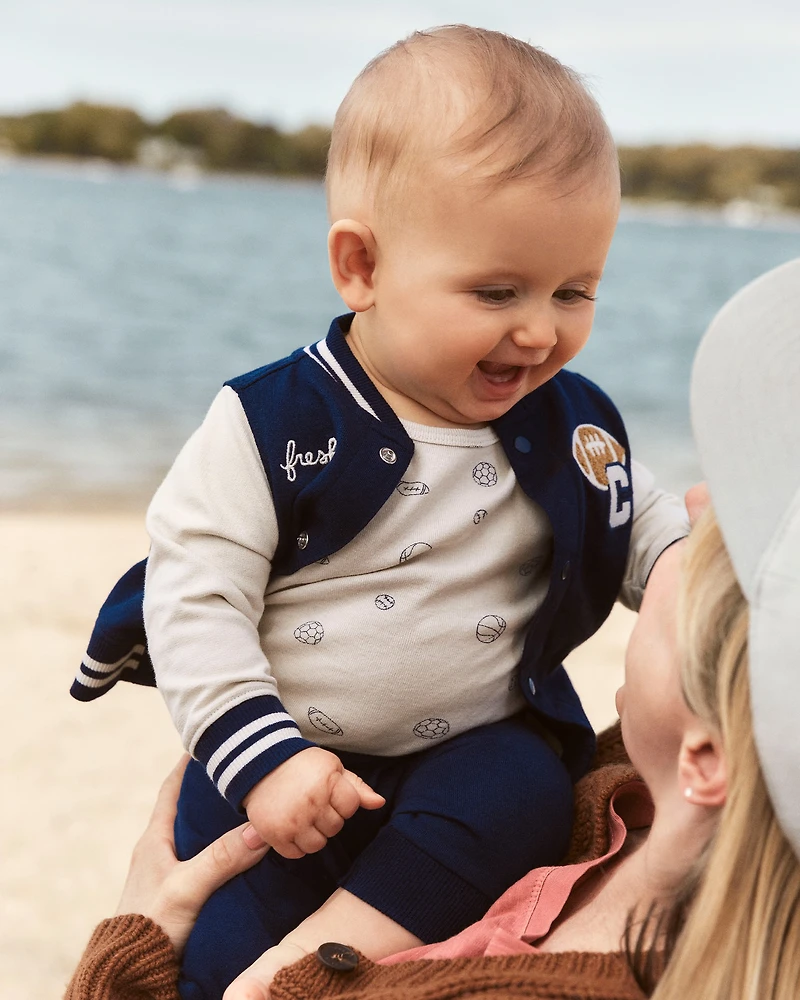 Baby 3-Piece Varsity Little Jacket Set