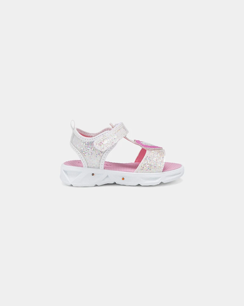 Toddler Girl Heart Light Up  Sandals