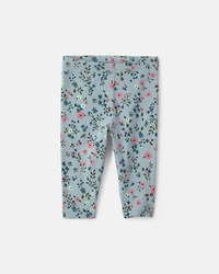 Baby Girl 3-Piece Floral Teddy Fleece Layering Set - Blue/Cream