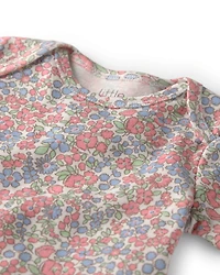 Girls 3-Pack Organic Cotton Bodysuits Spring Floral