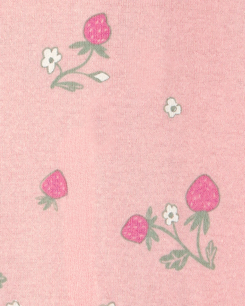 Toddler Girl 2-Pack Strawberry Floral Snug Fit 1-Piece Pyjama Set - Pink