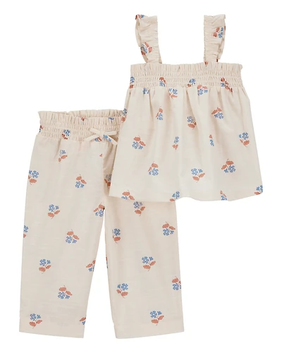 Baby Girl 2-Piece Floral Tank & Pant Set