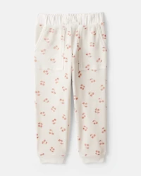 Toddler Girl 2-Piece Cherry Fruit Print Long-Sleeve Tee & Pant Set - Ivory