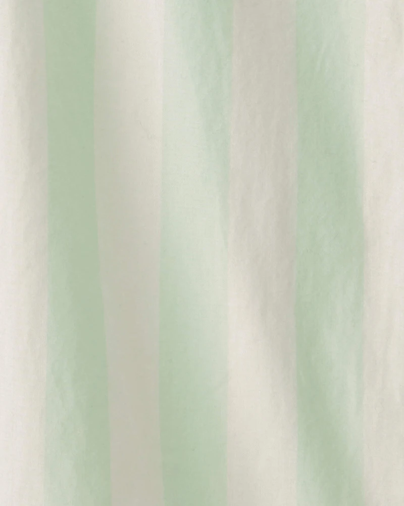 Toddler Girl Striped Pants - Green/Ivory