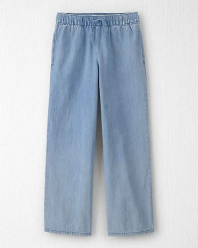 Girls Organic Cotton Chambray Pants