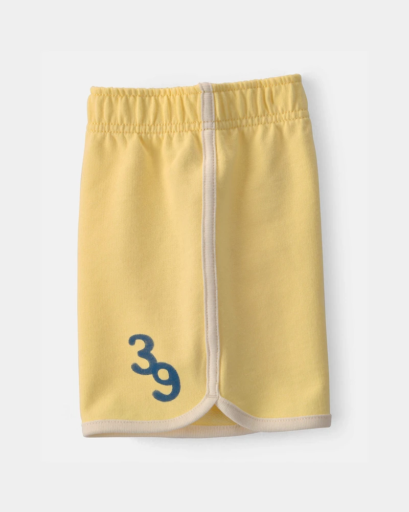 Baby Boy 2-Piece 'Camp Days' Top & Short Set - Yellow