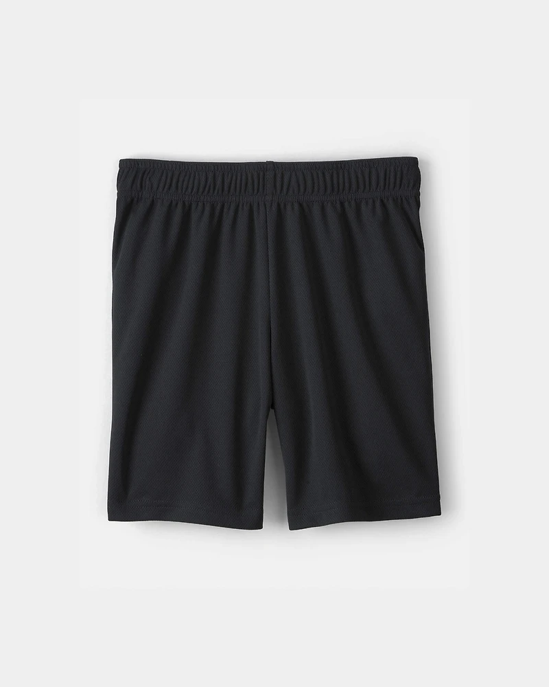 Boys Mesh Active Shorts - Black