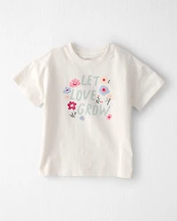 Girls Organic Cotton 'Let Love Grow' Tee