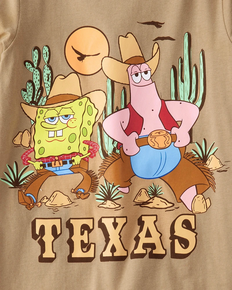 Boys Spongebob Squarepants™ Texas Short-Sleeve Graphic Tee - Brown