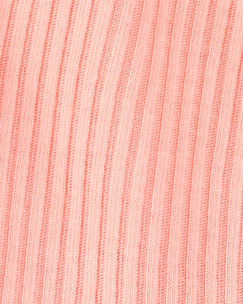 Toddler Girl Solid Loose Fit 2-Piece Pyjamas - Coral