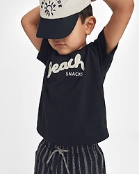 Toddler 'Beach Snacks' Graphic Tee - Black
