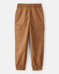 Boys Cotton Fashion Cargo Pants - Brown
