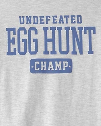 Kid Easter Egg Hunt Graphic Tee - Grey