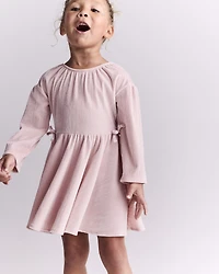 Toddler Girl Velvety Avenue Twirl™ Dress - Light Pink