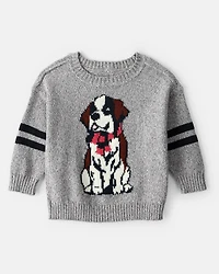 Baby Boy Dog Sweater - Grey
