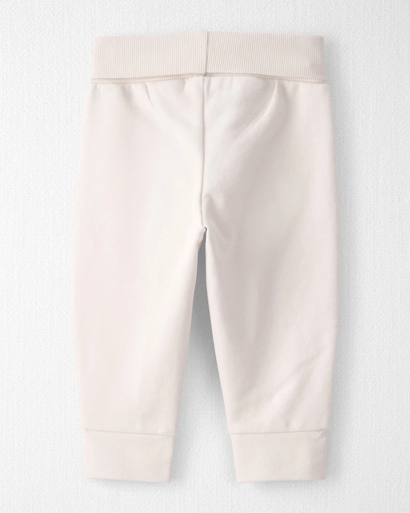Baby Organic Cotton Knit Pants Cream