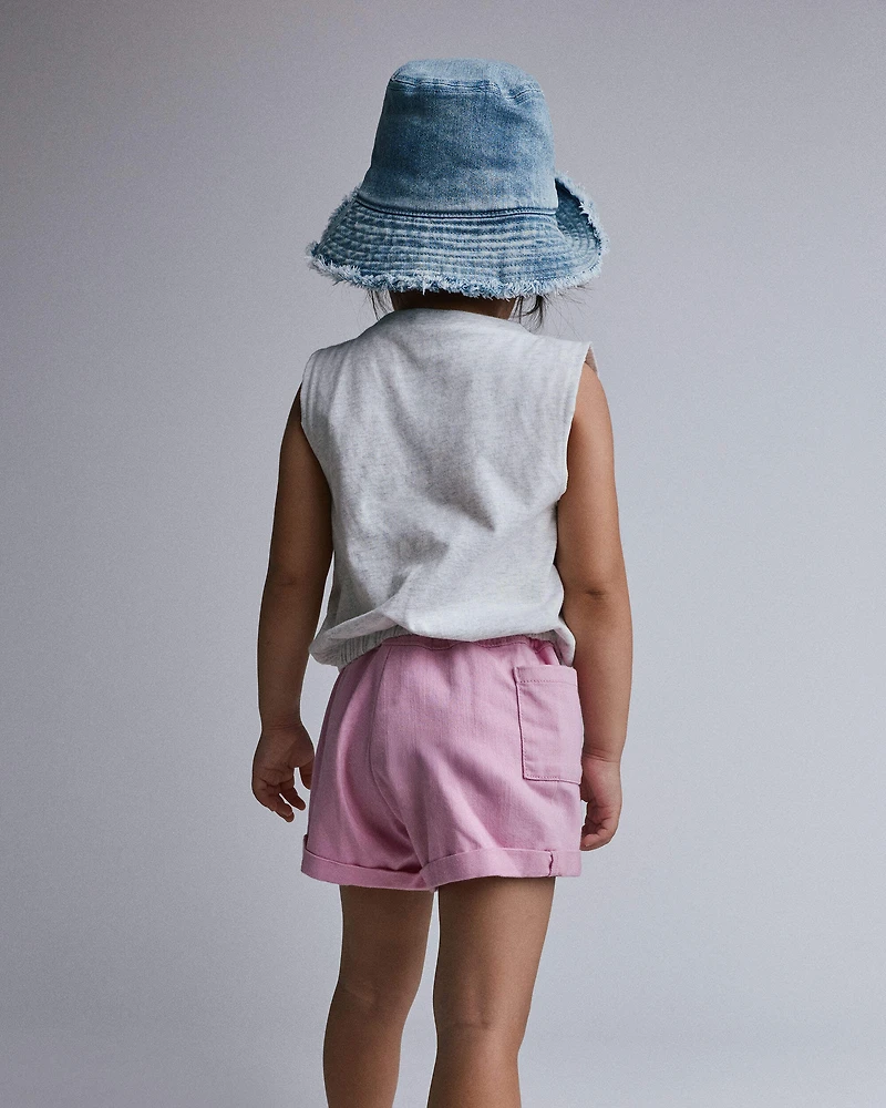 Toddler Girl 'Bunsicle' Elastic Waist Tank - Heather Grey