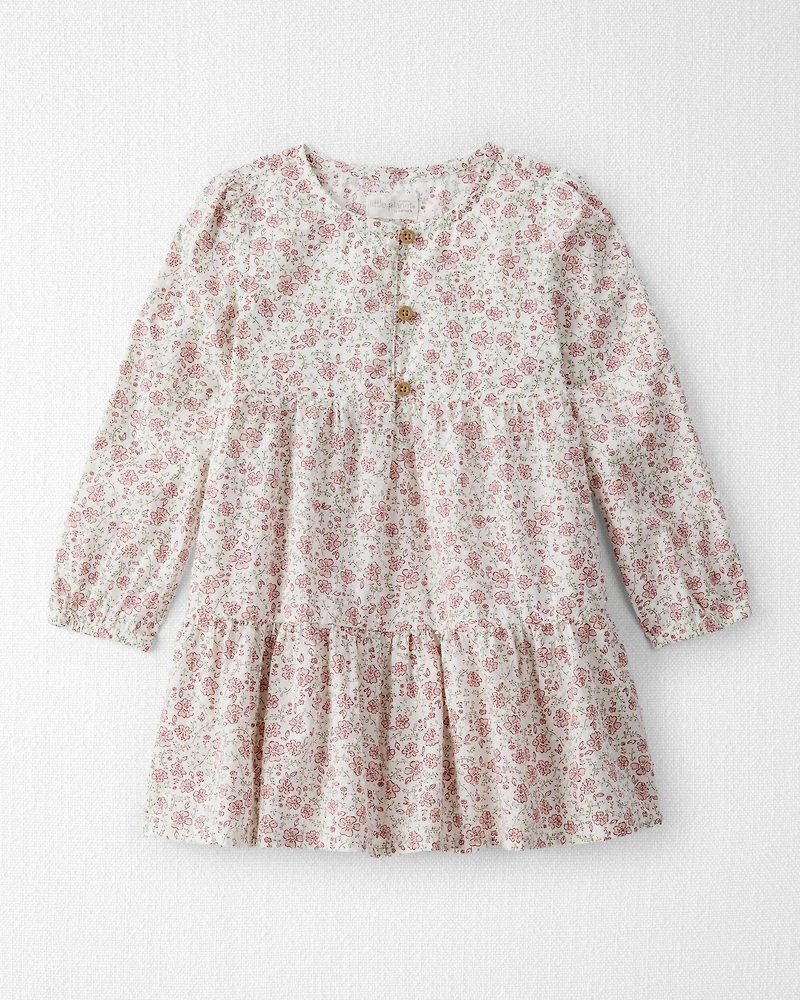 Toddler Girl Organic Cotton Dress Prairie Blossom Print