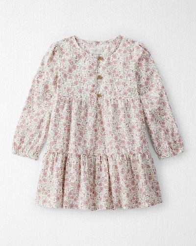 Toddler Girl Organic Cotton Dress Prairie Blossom Print