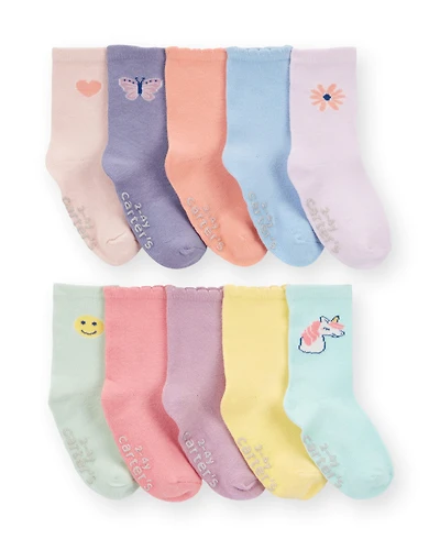 Toddler Girl 10-Pack Crew Socks