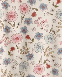 Toddler Girl Floral Print Long Sleeve Top - White