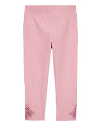 Baby Lace Detail Ribbed Leggings