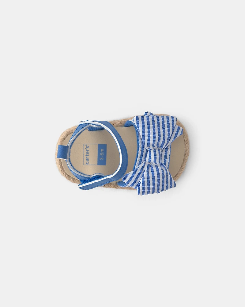 Baby Girl Striped Sandals - Blue