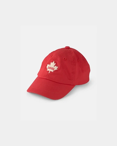 Toddler Boy Canada Day  Baseball Hat- Red 