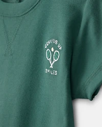Baby Tennis Short-Sleeve Romper - Green
