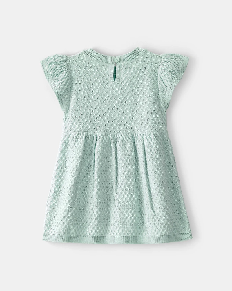 Baby Girl Sweater Dress - Green