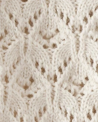 Baby Girl Organic Cotton Pointelle Sweater