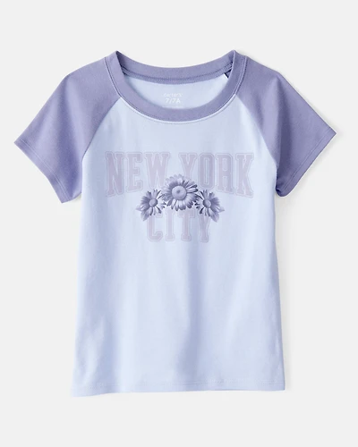 Girls New York Short-Sleeve Graphic Tee - Blue