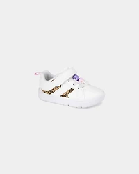Baby Girl Every Step® First Walker Leopard Charm Sneakers - White