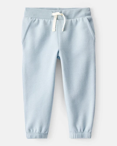 Baby Girl Cotton Joggers - Blue