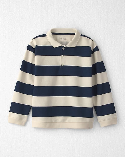 Boys Organic Cotton French Terry Rugby Polo