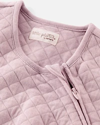 Baby Girl Doubleknit Zip Wearable Blanket Made with Organic Cotton