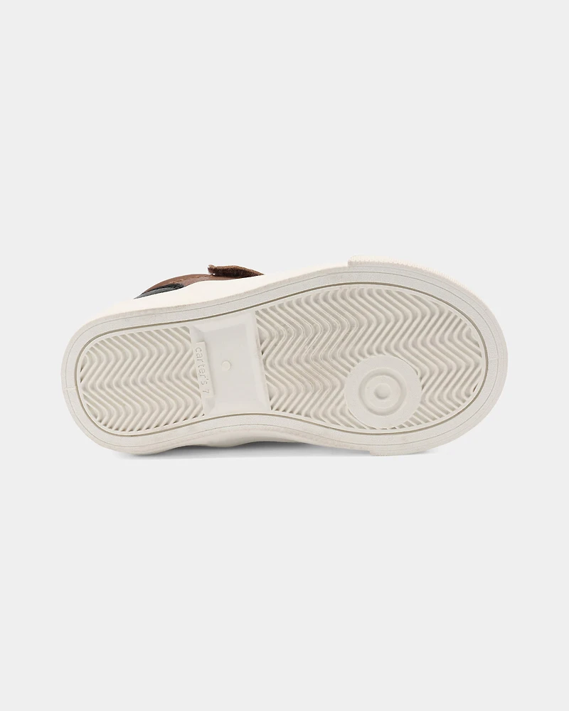 Toddler Boy High-Top Casual Shoes - Brown
