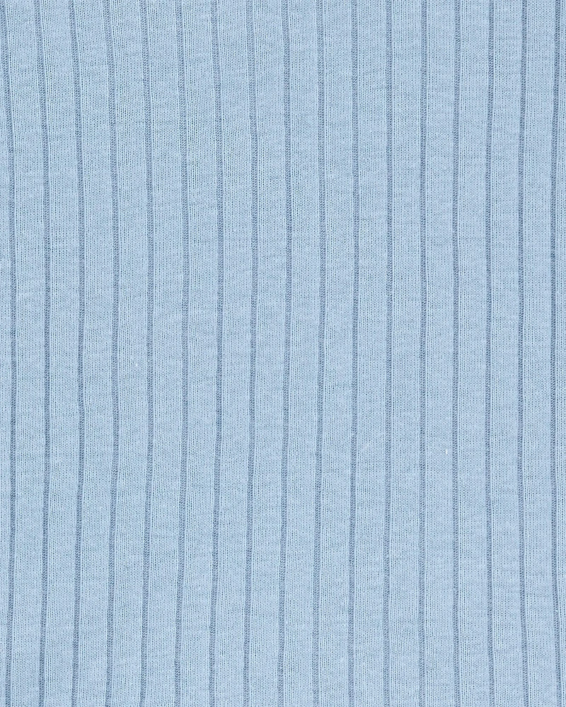 Toddler Solid Ribbed Cotton Blend 2-Piece Pyjamas